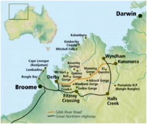 Map of the Gibb River Road