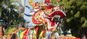 Sammy the Dragon at Shinju Float Parade